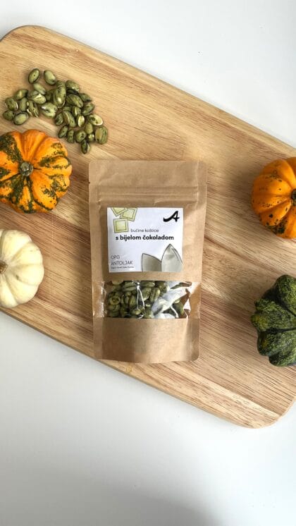 Bučine koštice s bijelom čokoladom 100g - 3,50€