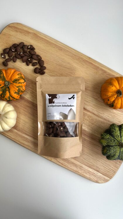 Bučine koštice s mliječnom čokoladom 100g - 3,50€